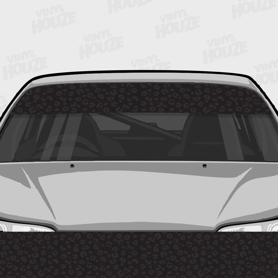 Leopard Print Sunvisor Windshield Banner - VINYL HOUZE