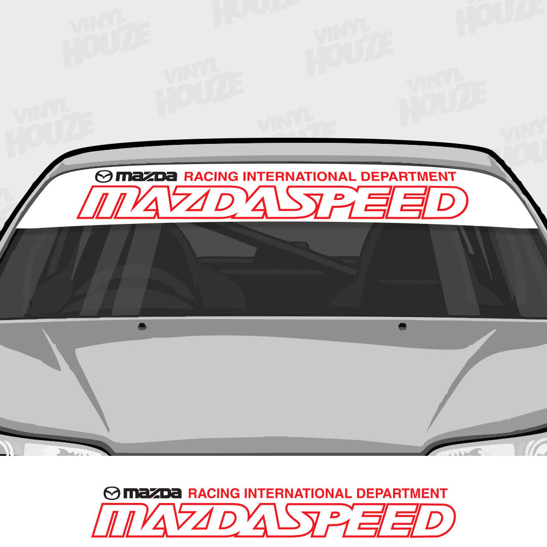Mazdaspeed International Racing Sunvisor Windshield Banner - VINYL HOUZE
