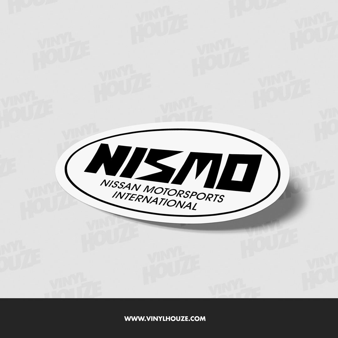 Nismo Classic Oval Sticker (b/w) - VINYL HOUZE