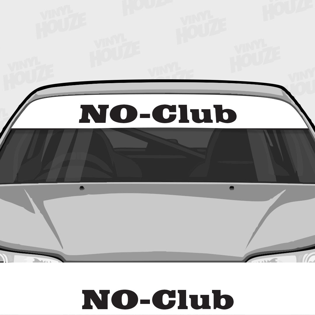 NO-Club Sunvisor Windshield Banner