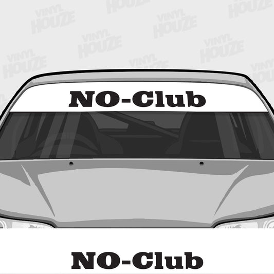 NO-Club Sunvisor Windshield Banner