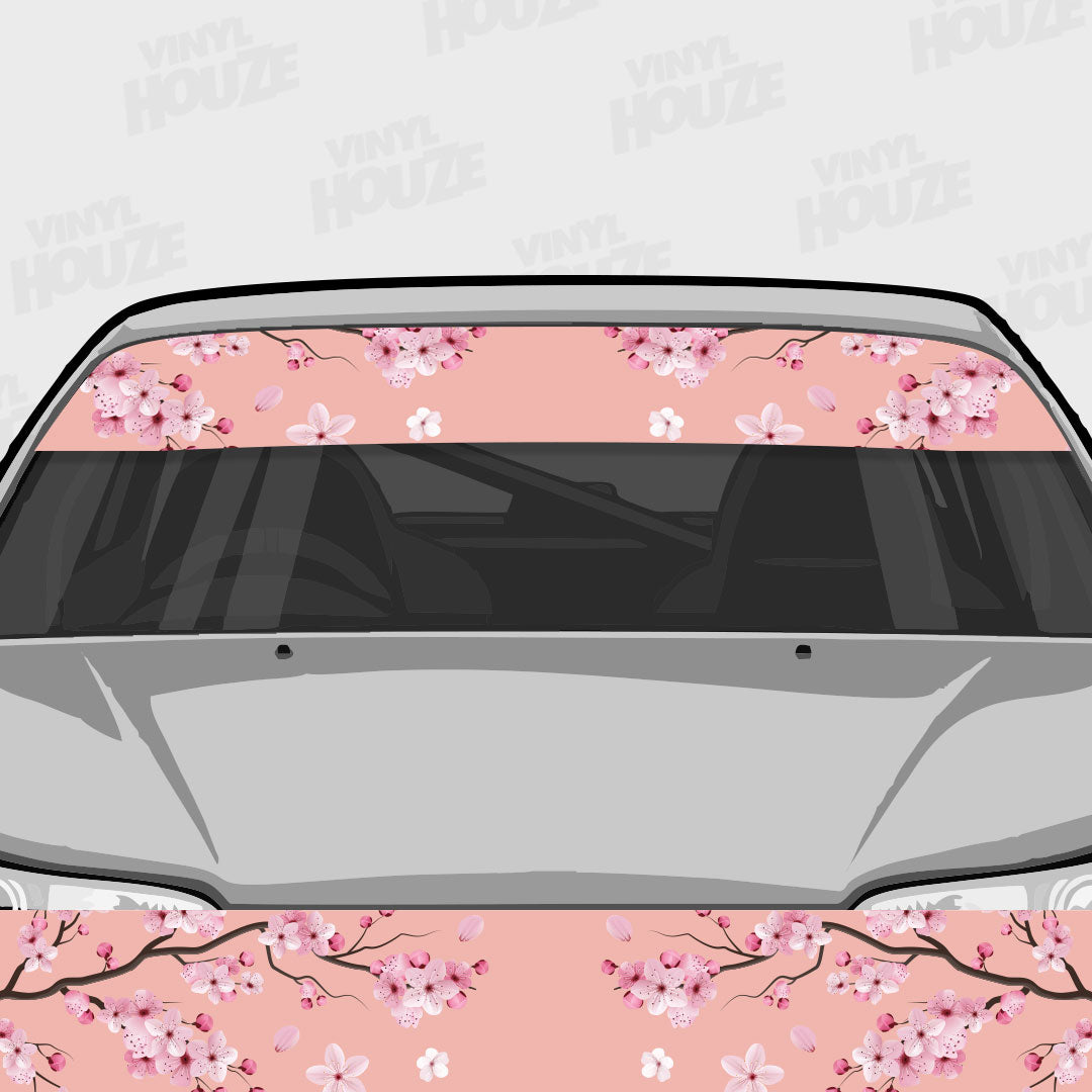 Sakura Cherry Blossom - Peachy Sunvisor Windshield Banner
