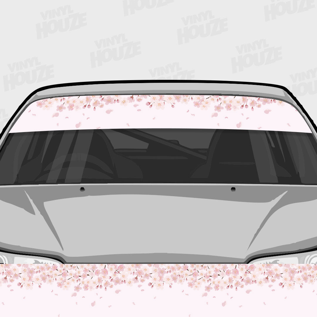 Pink Sakura Sunvisor Windshield Banner - VINYL HOUZE