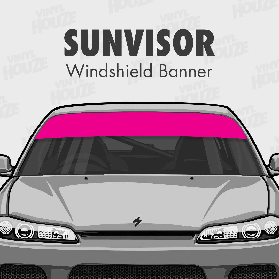 Solid Sunvisor Windshield Banner - VINYL HOUZE