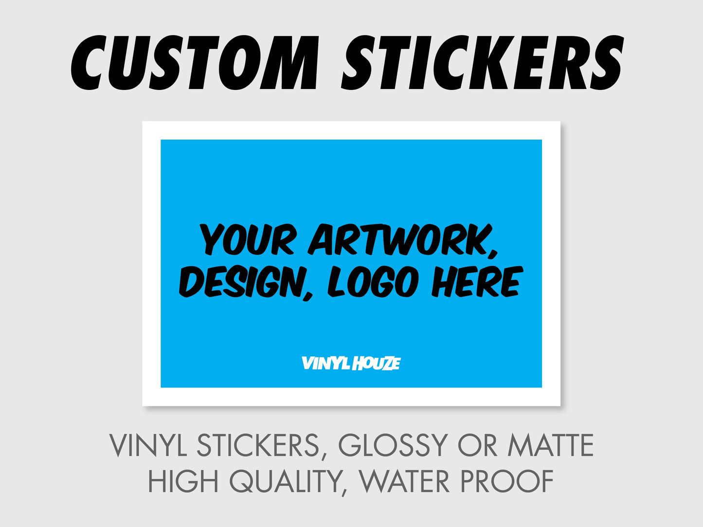 10 Personalized Rectangle Stickers - VINYL HOUZE