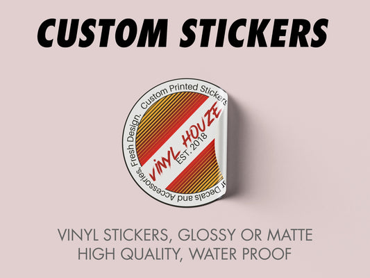 10 Custom Round Circle Kiss Cut - VINYL HOUZE