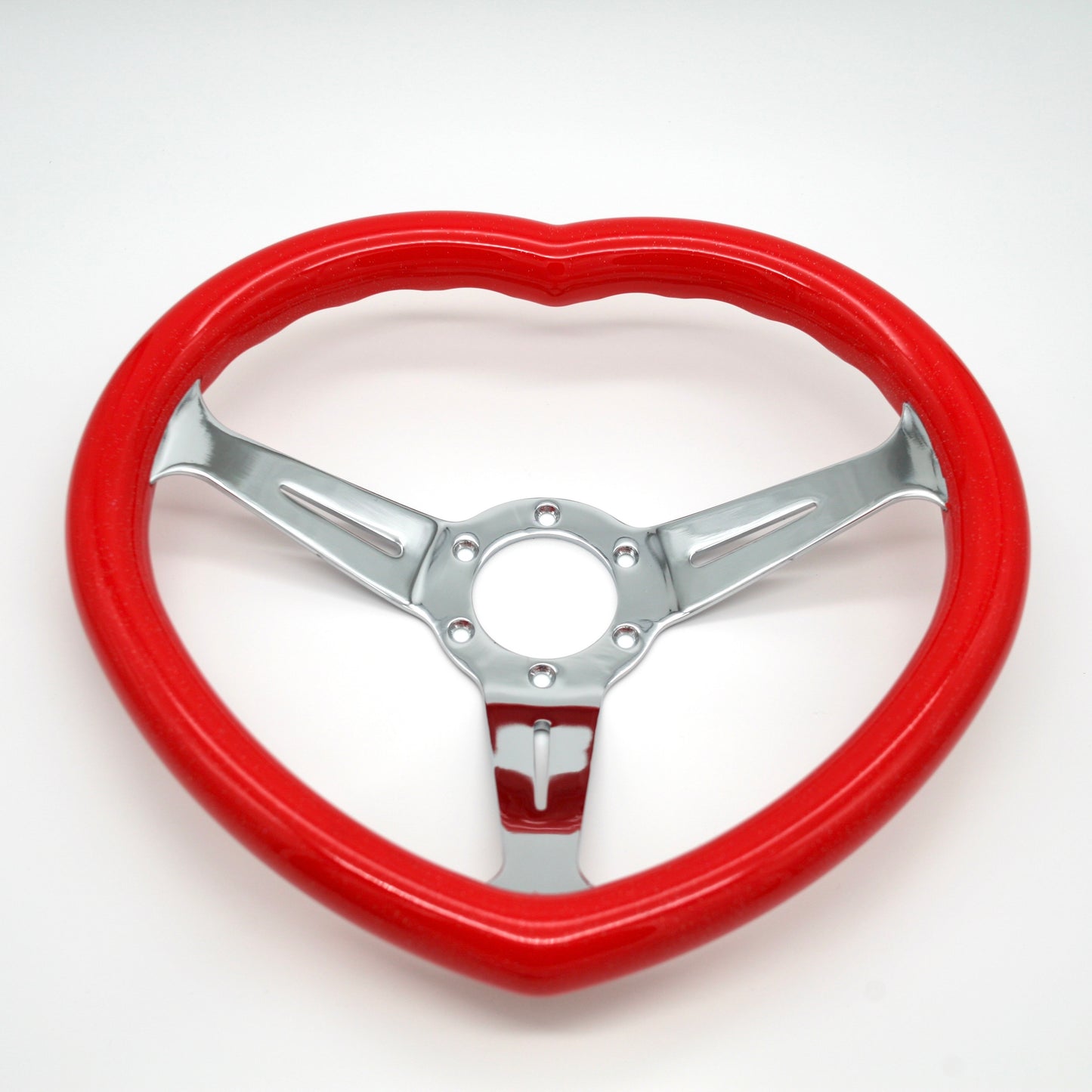 JDM Heart Shaped Racing Steering Wheel Universal Car ABS Steer Wheel Anime Kawaii Cute Car Accessories - VINYL HOUZE