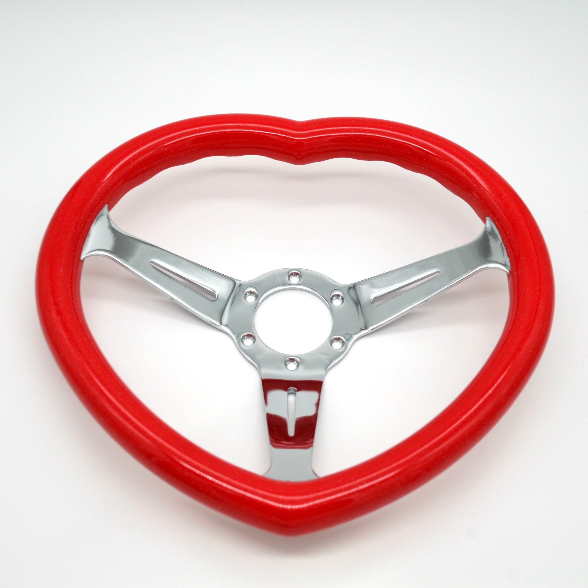 JDM Heart Shaped Racing Steering Wheel Universal Car ABS Steer Wheel Anime Kawaii Cute Car Accessories - VINYL HOUZE
