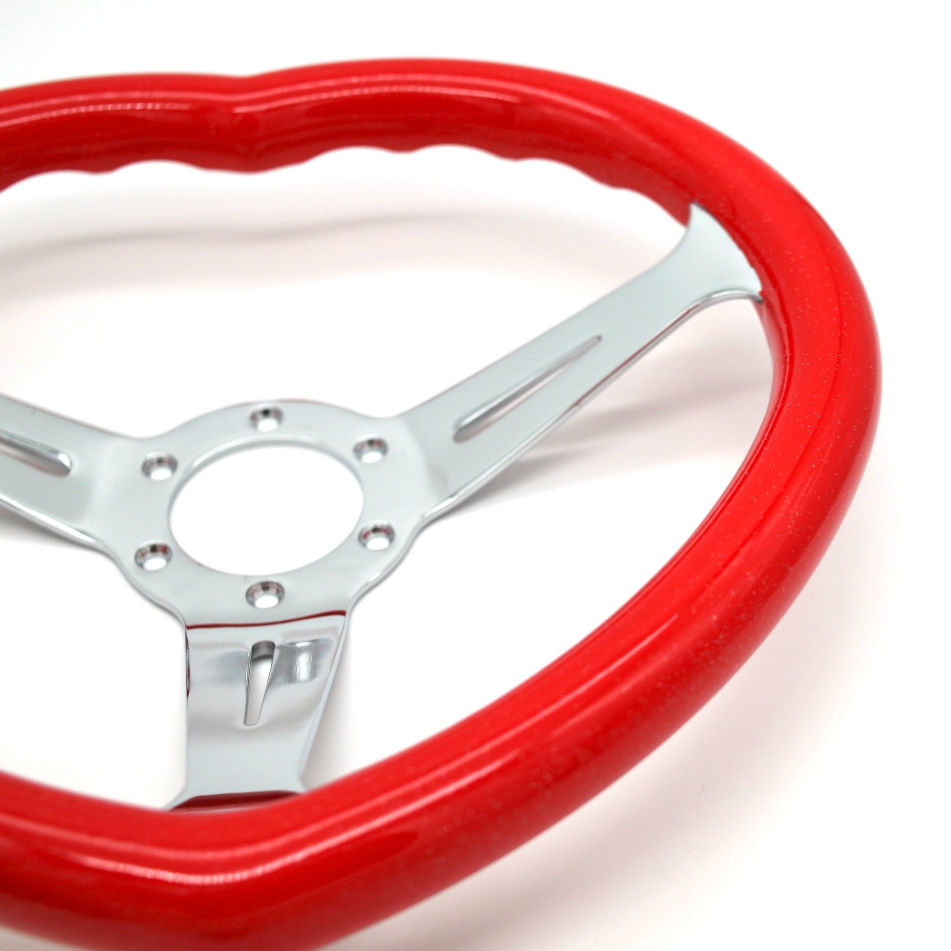 JDM Heart Shaped Racing Steering Wheel Universal Car ABS Steer Wheel Anime Kawaii Cute Car Accessories - VINYL HOUZE