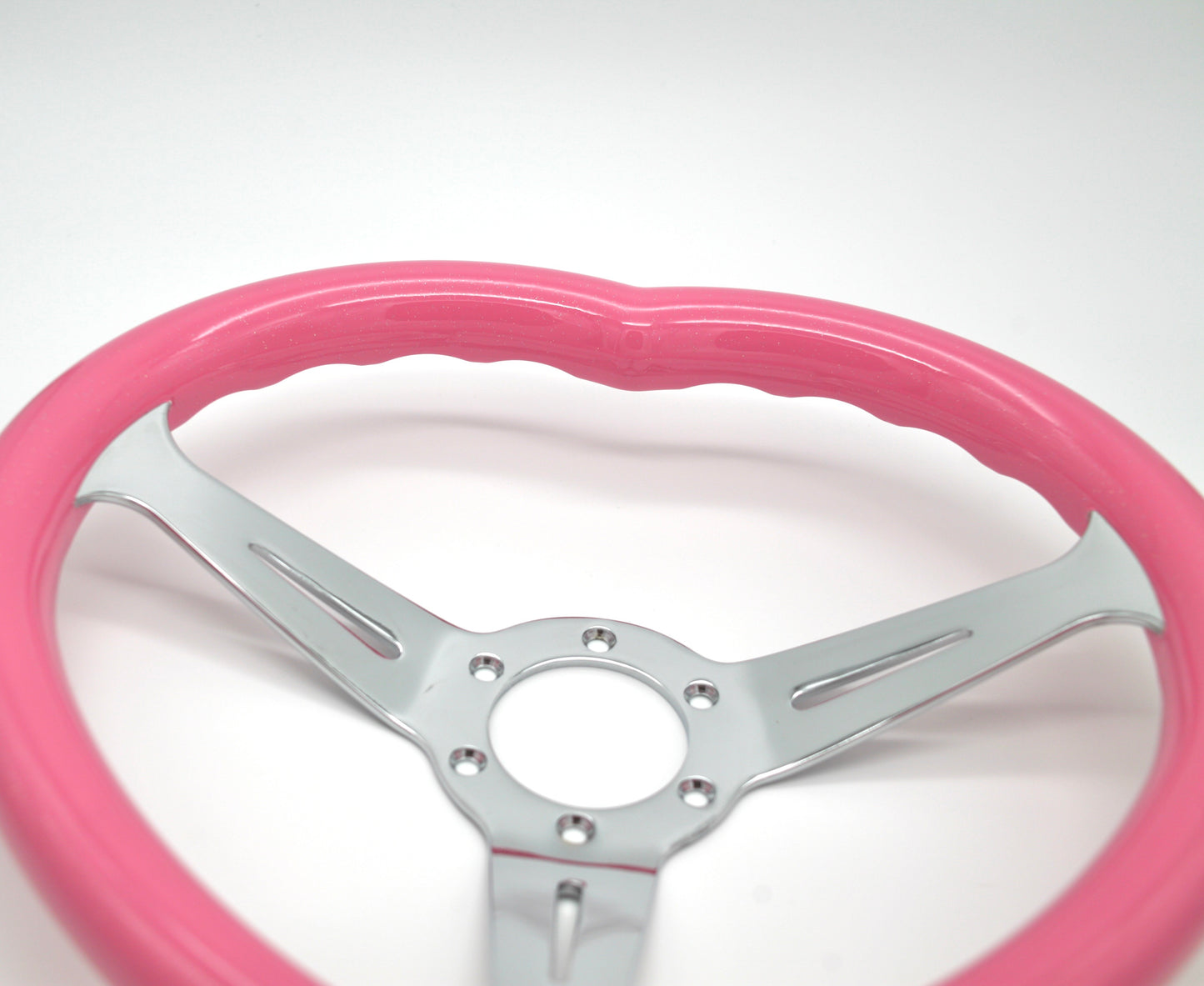 JDM Heart Shaped Racing Steering Wheel Universal Car ABS Steer Wheel Anime Kawaii Cute Car Accessories - VINYL HOUZE