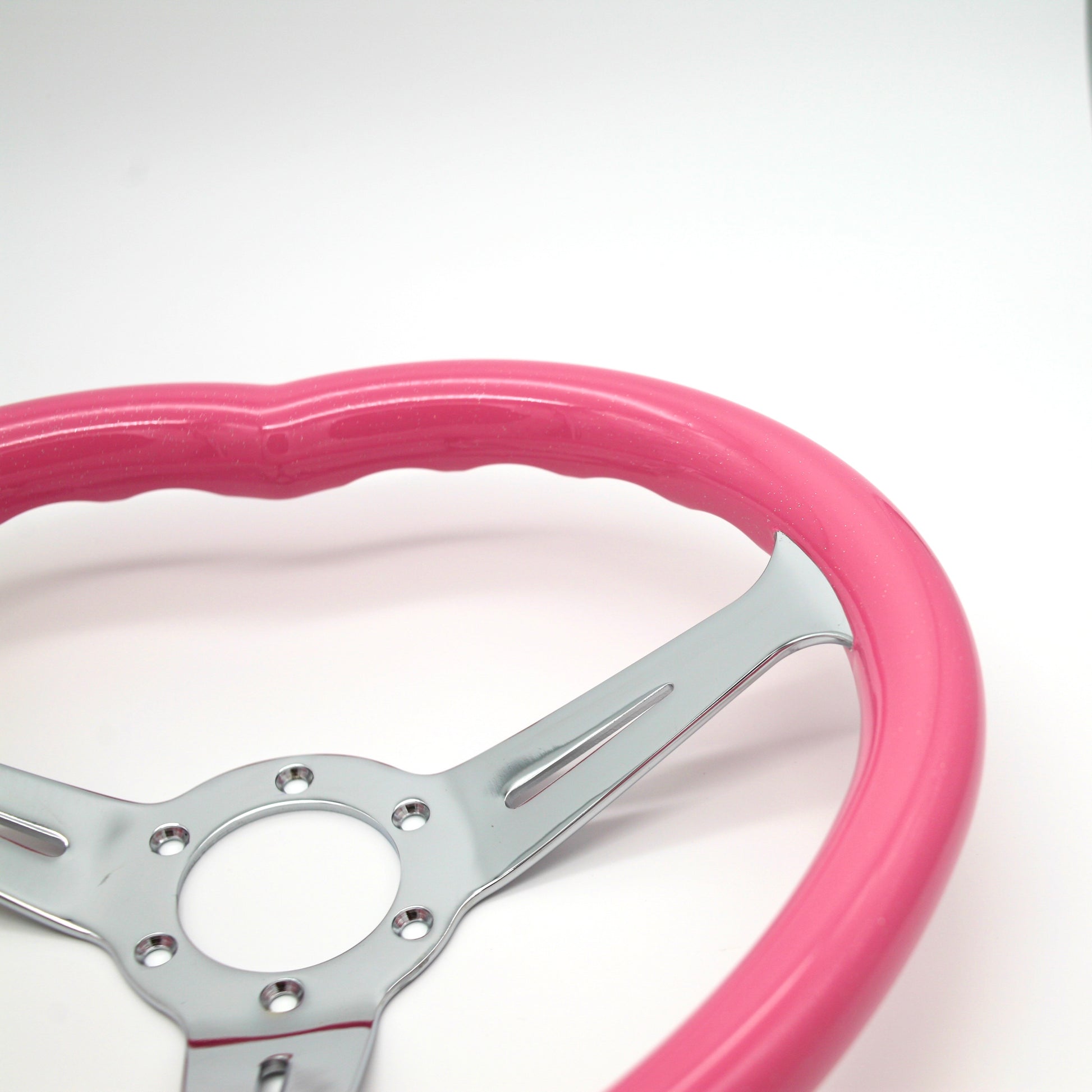 JDM Heart Shaped Racing Steering Wheel Universal Car ABS Steer Wheel Anime Kawaii Cute Car Accessories - VINYL HOUZE