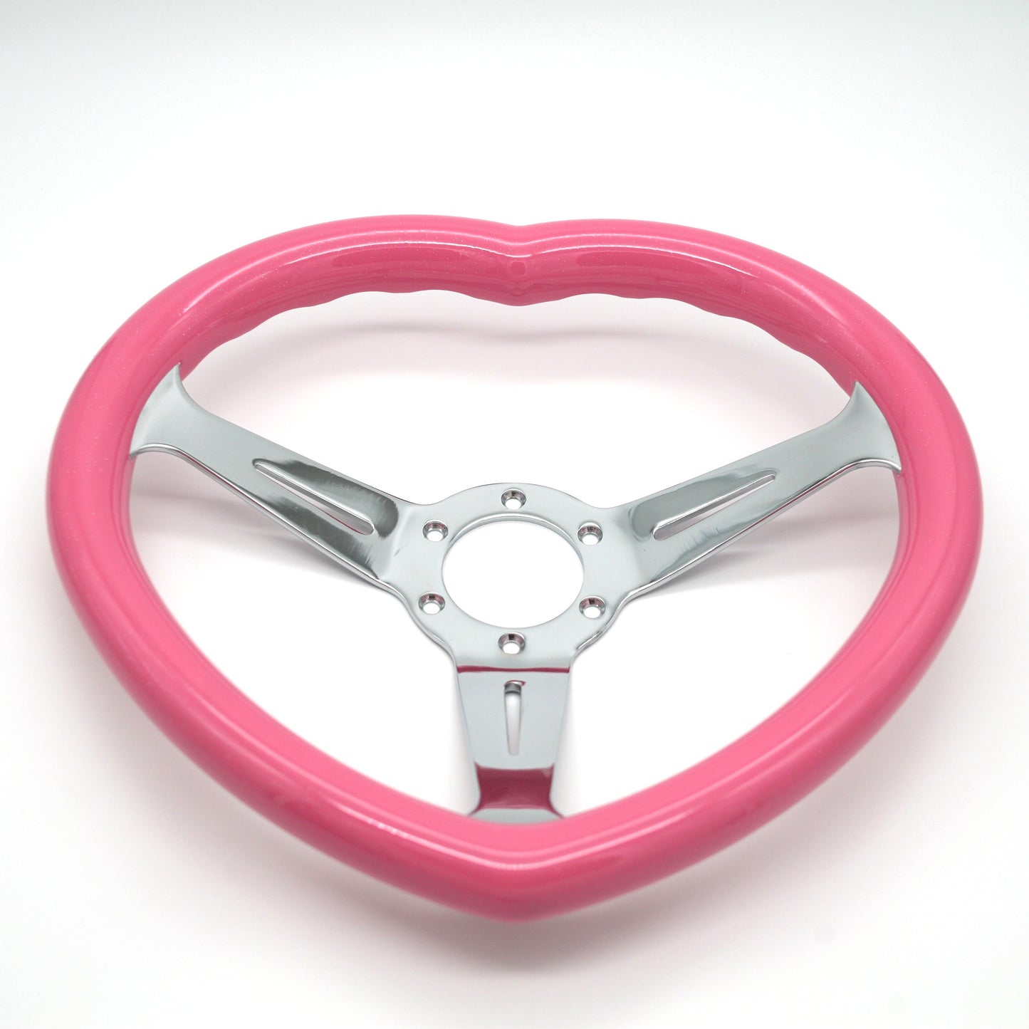 JDM Heart Shaped Racing Steering Wheel Universal Car ABS Steer Wheel Anime Kawaii Cute Car Accessories - VINYL HOUZE