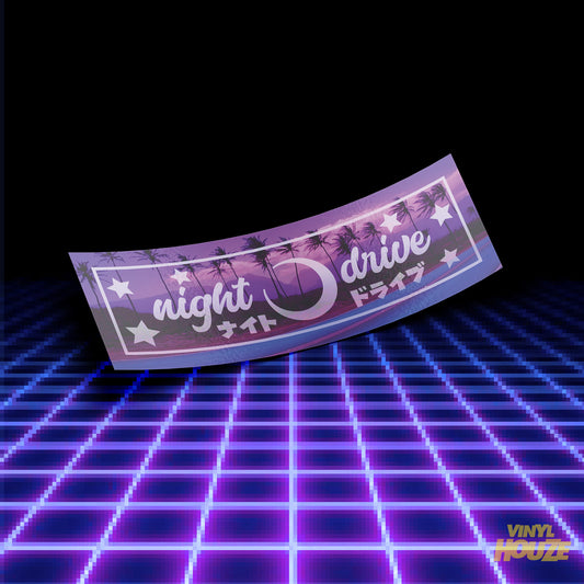 Night Drive Chill Palms Bumper Slap - VINYL HOUZE
