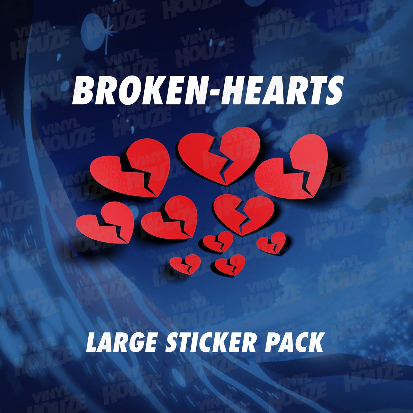 Large Broken Hearts Livery Sticker Pack - VINYL HOUZE