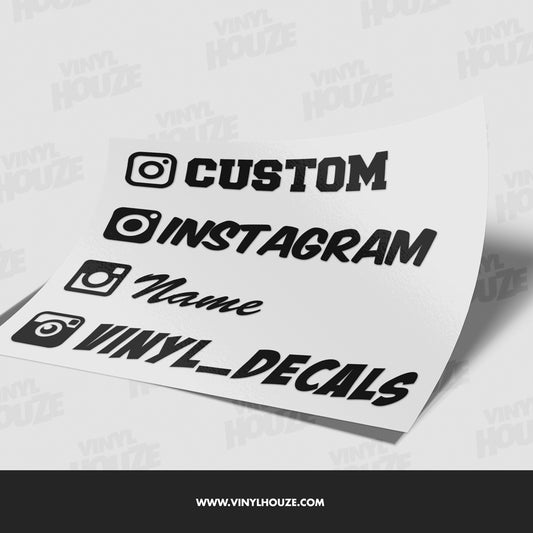 Custom Instagram Name Decals - VINYL HOUZE