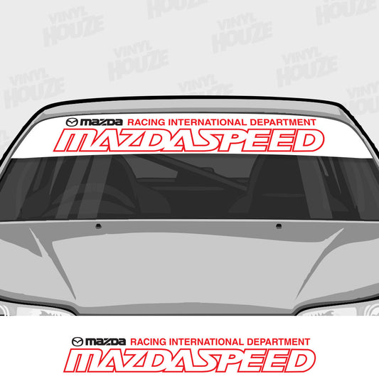 Mazdaspeed International Racing Sunvisor Windshield Banner - VINYL HOUZE