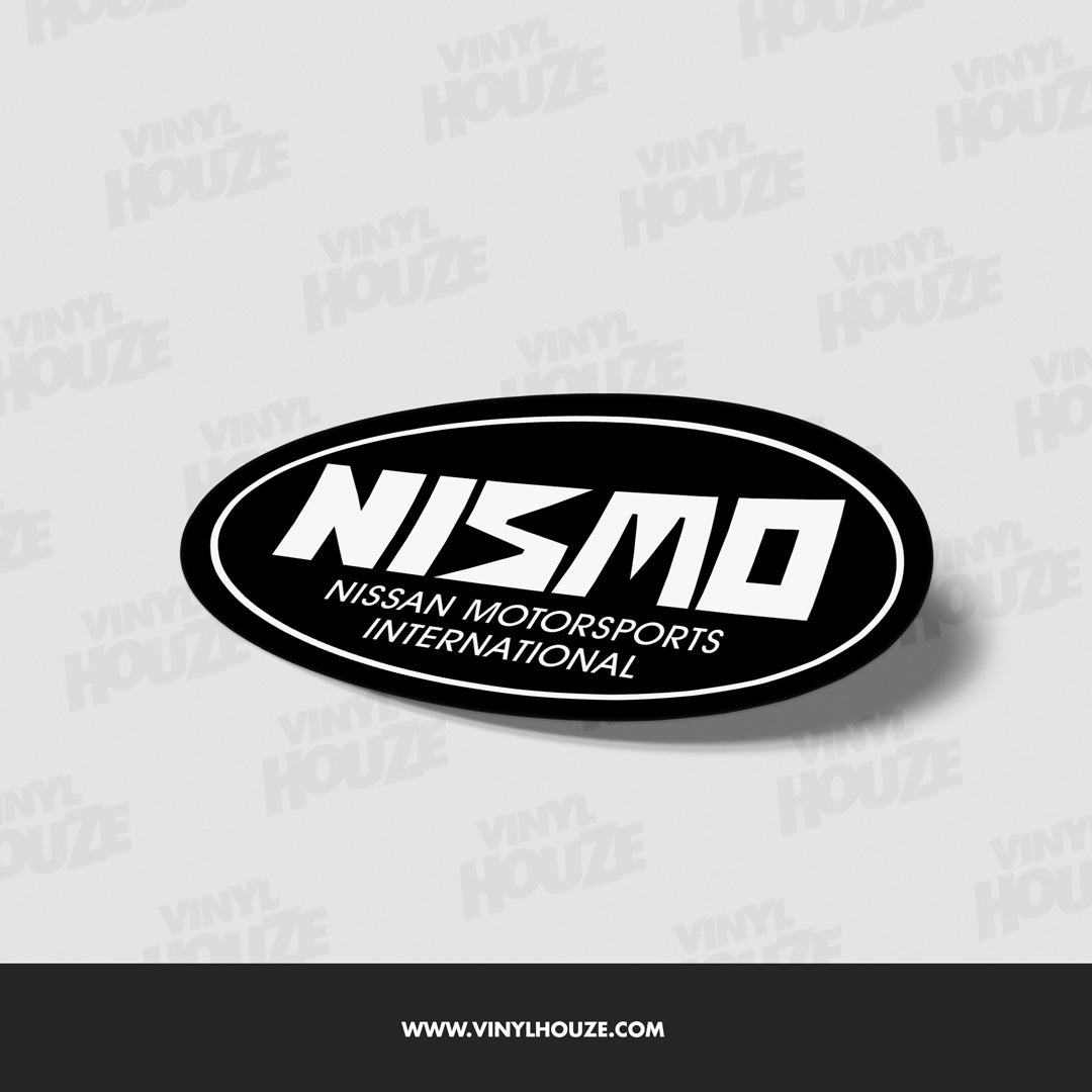 Nismo Classic Oval Sticker (b/w) - VINYL HOUZE