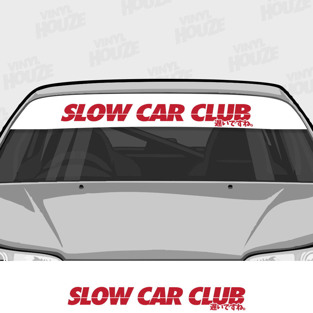 Slow Car Club Sunvisor Windshield Banner