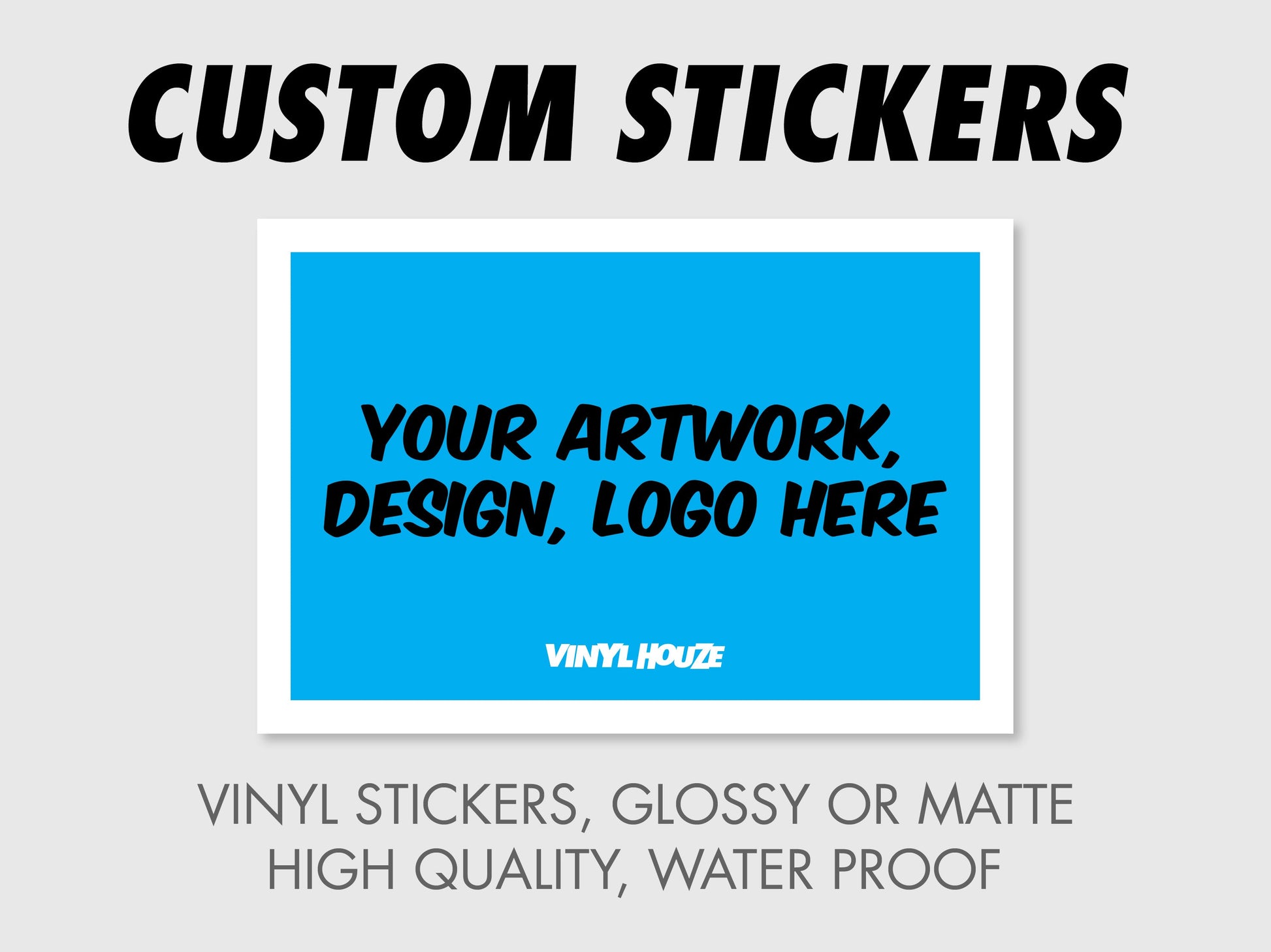 50 Personalized Rectangle Stickers - VINYL HOUZE