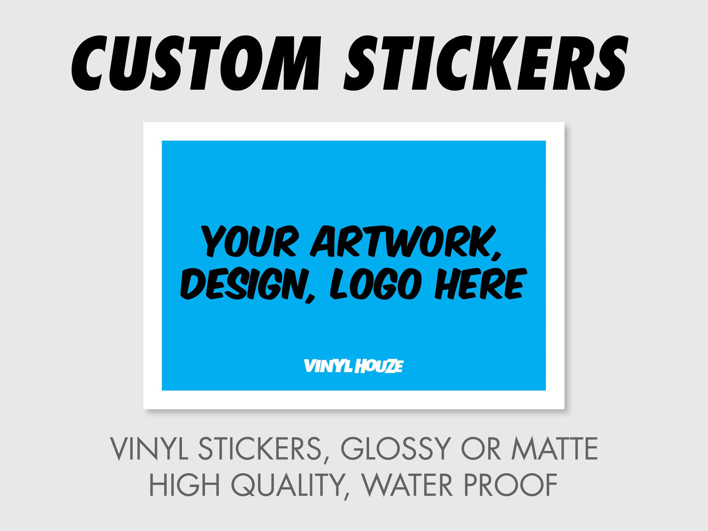 100 Personalized Rectangle Stickers - VINYL HOUZE