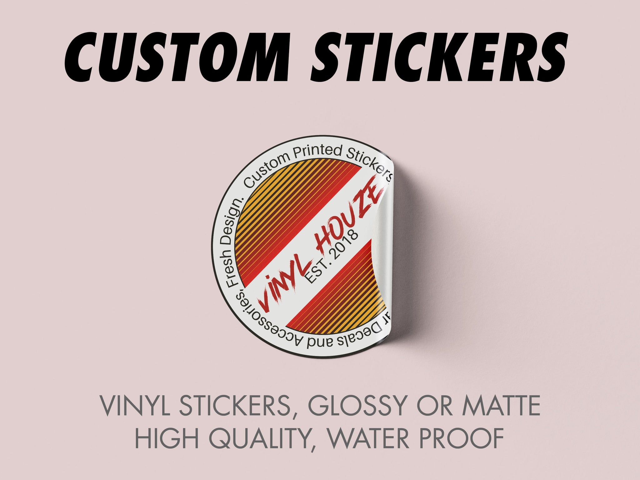 50 Custom Round Circle Kiss Cut