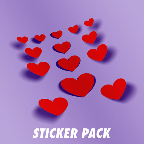 Hearts Die-cut Sticker Pack - VINYL HOUZE