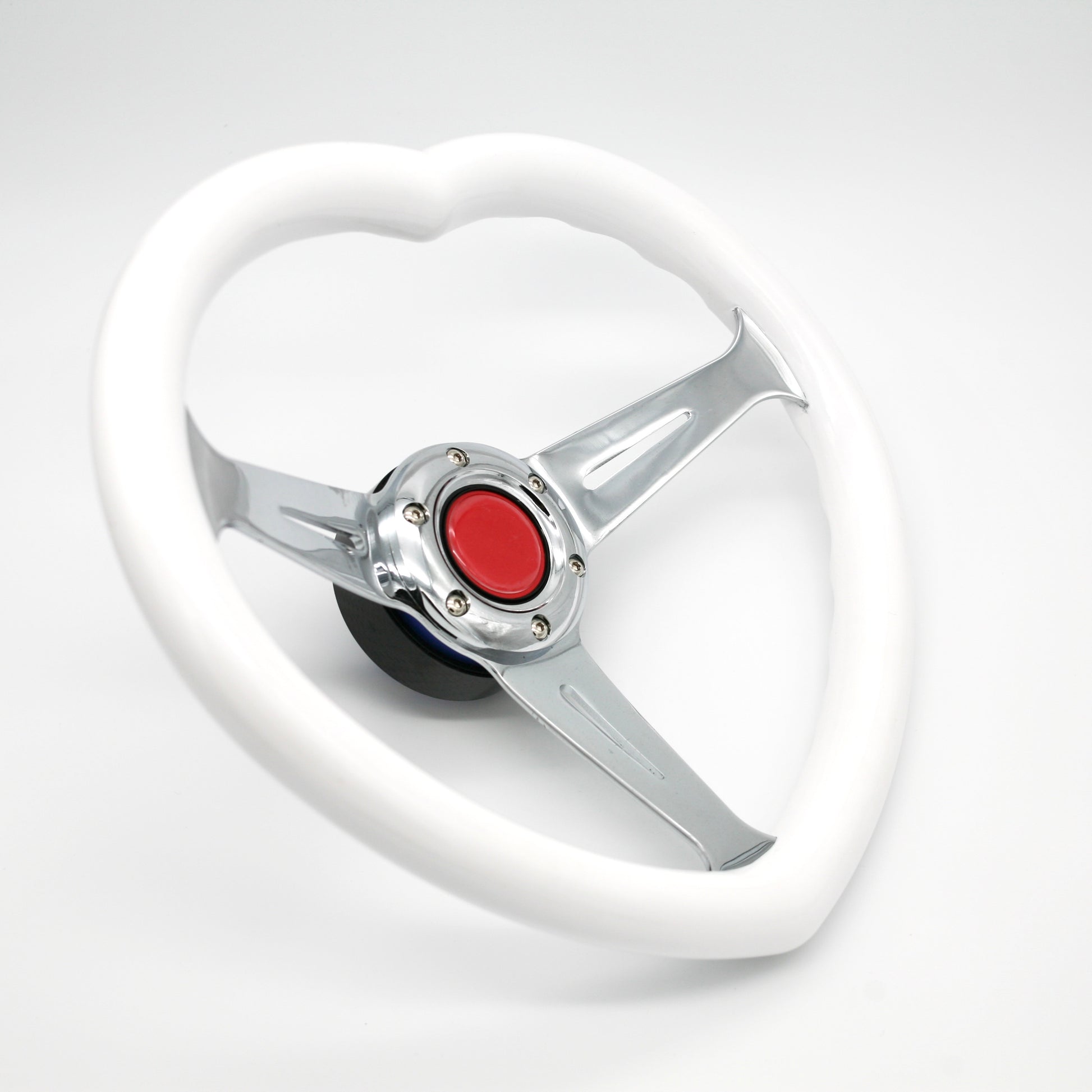 JDM Heart Shaped Racing Steering Wheel Universal Car ABS Steer Wheel Anime Kawaii Cute Car Accessories - VINYL HOUZE